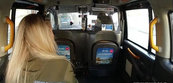  Horny blonde showed tits and more to taxi driver